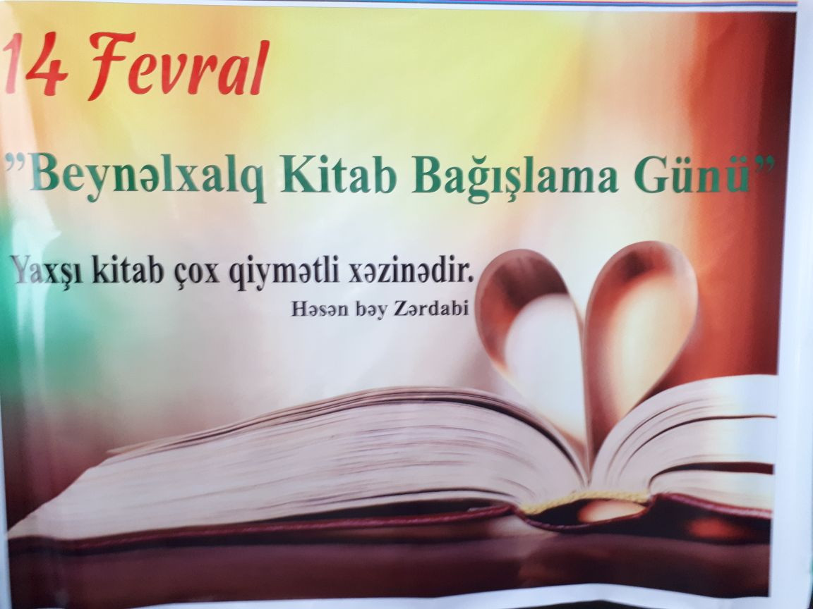 Fevralın 14-ü Beynəlxalq Kitab Bağışlama Günüdür